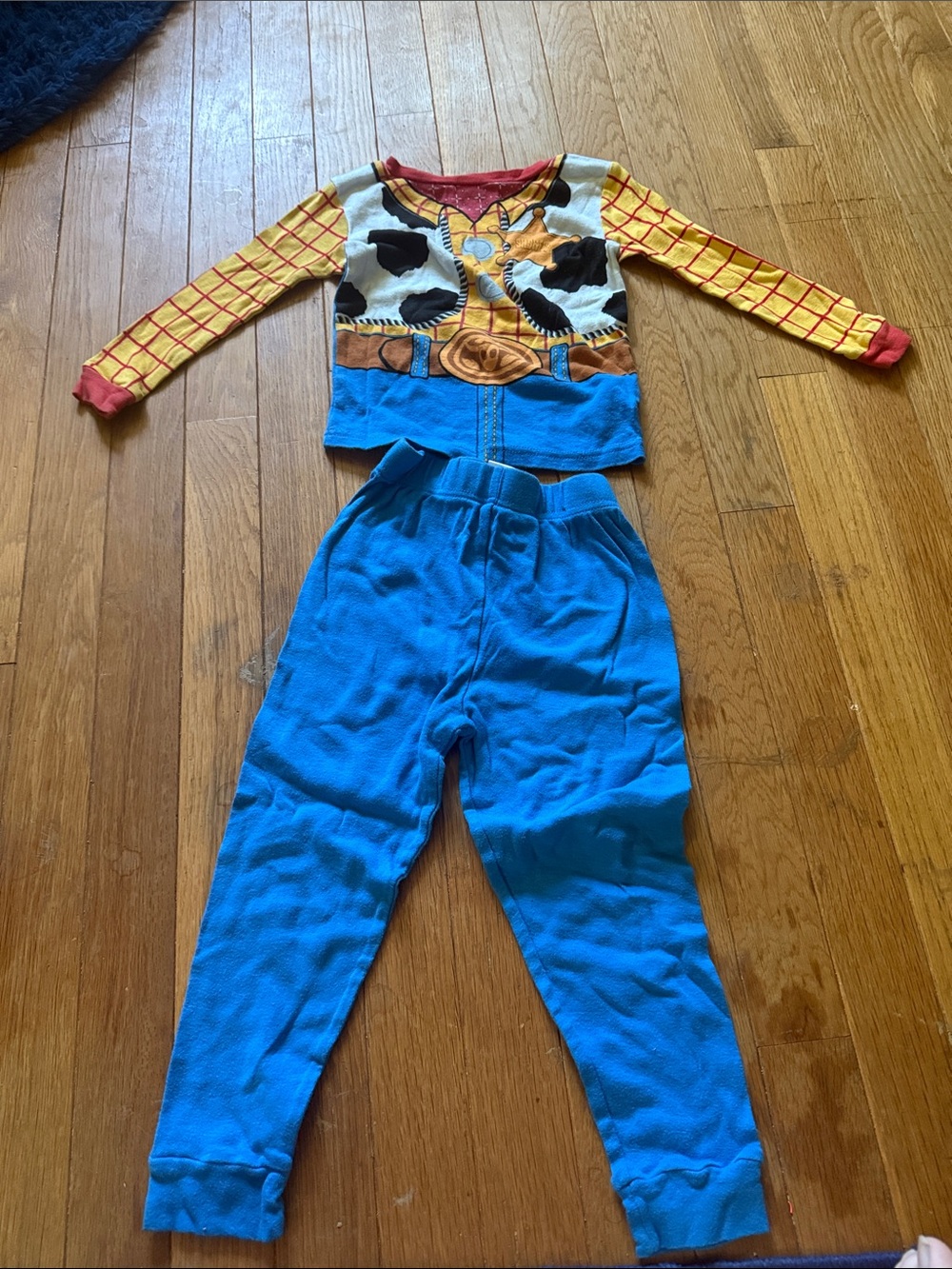 Cowboy Character Kids Costume Set - Blue & Yellow
